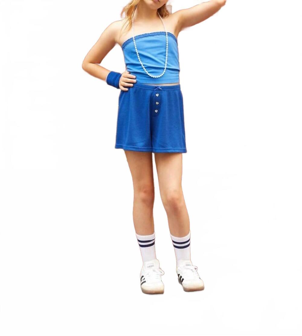 NEW THEME alexa camp tube top in blue